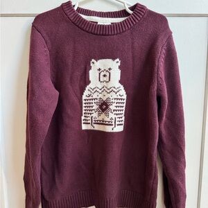 Janie and Jack Maroon Sweater